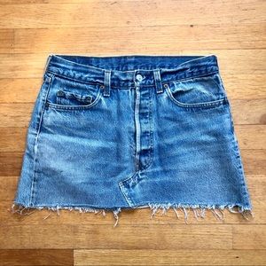 Vintage Levi’s raw edge mini skirt